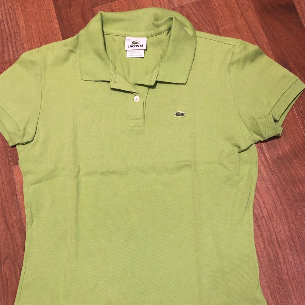 Lacoste Lime Green Polo, Women's Medium (42)